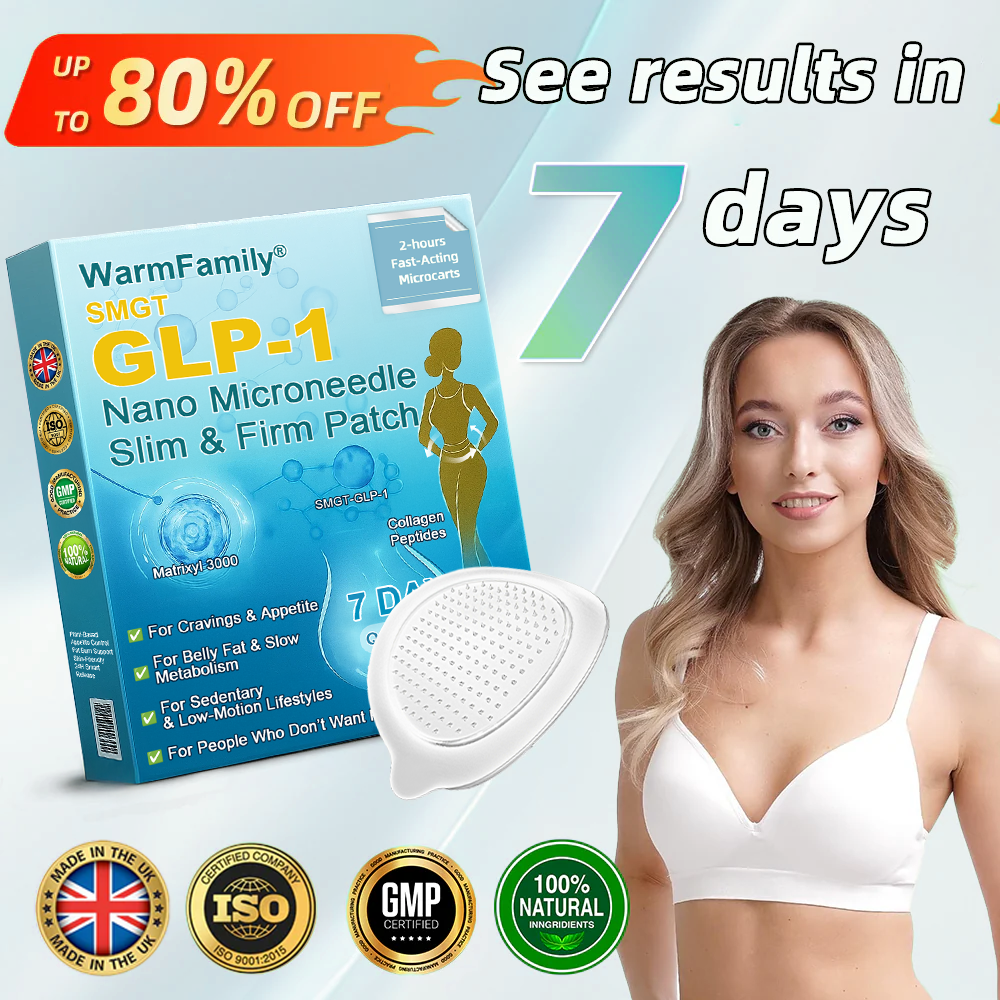 WarmFamily® SMGT-GLP-1 Nano Microneedle Patch with Collagen & Matrixyl 3000 ✅ | Clinically Proven for Weight Loss, Cardiovascular Health, Diabetes, and More Health Issues, Doctor Recommended👨‍⚕️👨‍⚕️
