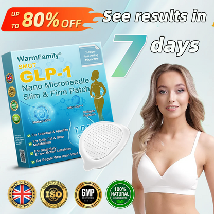 WarmFamily® SMGT-GLP-1 Nano Microneedle Patch with Collagen & Matrixyl 3000 ✅ | Clinically Proven for Weight Loss, Cardiovascular Health, Diabetes, and More Health Issues, Doctor Recommended👨‍⚕️👨‍⚕️