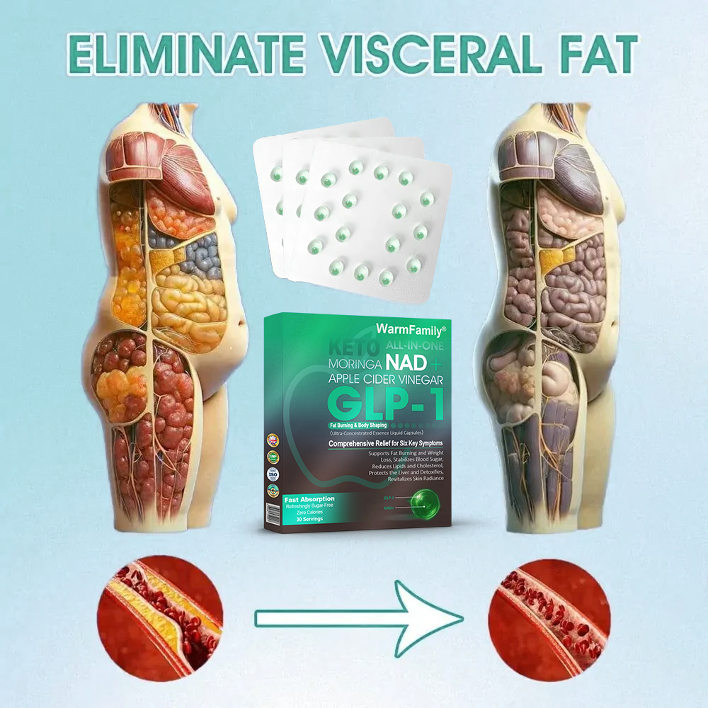 [Official Store] WarmFamily® GLP-1 Slimming Essence Pearls 🍏｜Triple Action: NAD⁺, Moringa & ACV｜⚡ Fast Fat Burn & Metabolic Balance｜Backed by Obesity Research Experts