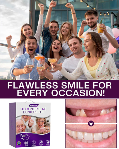 ✅Official Store | Bikenda® Silicone Reline Denture Set 🧑🏼‍⚕️American Dental Association (BDA) Recommendation 🍀 🍀