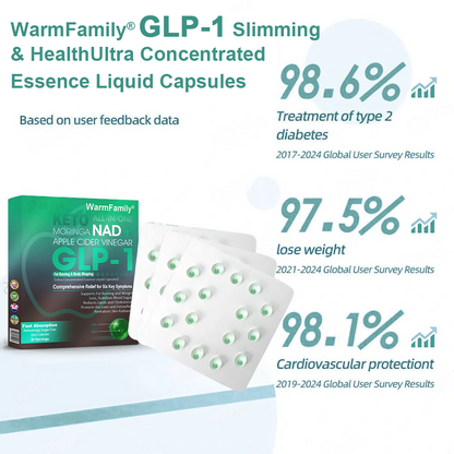 [Official Store] WarmFamily® GLP-1 Slimming Essence Pearls 🍏｜Triple Action: NAD⁺, Moringa & ACV｜⚡ Fast Fat Burn & Metabolic Balance｜Backed by Obesity Research Experts