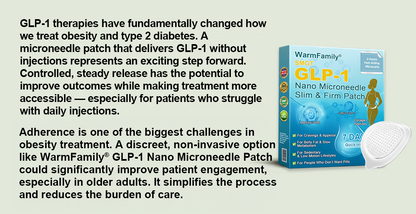 WarmFamily® SMGT-GLP-1 Nano Microneedle Patch with Collagen & Matrixyl 3000 ✅ | Clinically Proven for Weight Loss, Cardiovascular Health, Diabetes, and More Health Issues, Doctor Recommended👨‍⚕️👨‍⚕️
