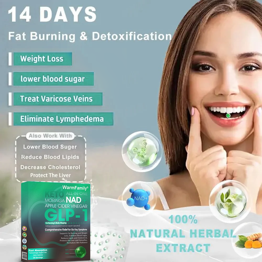 [Official Store] WarmFamily® GLP-1 Slimming Essence Pearls 🍏｜Triple Action: NAD⁺, Moringa & ACV｜⚡ Fast Fat Burn & Metabolic Balance｜Backed by Obesity Research Experts