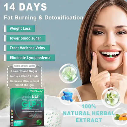 [Official Store] WarmFamily® GLP-1 Slimming Essence Pearls 🍏｜Triple Action: NAD⁺, Moringa & ACV｜⚡ Fast Fat Burn & Metabolic Balance｜Backed by Obesity Research Experts